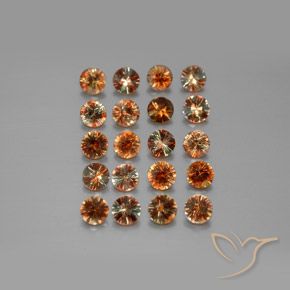 Gemme di Andalusite Multicolore naturale da 3.49 ct, Rotondo, VS