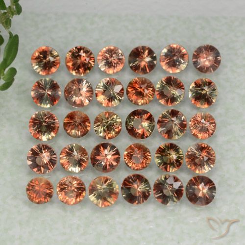 4.57ctw Naturale Multicolore Andalusite, Rotondo, VS
