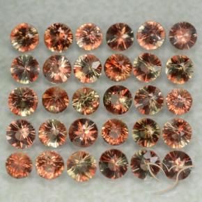Gemme di Andalusite Multicolore naturale da 4.57 ct, Rotondo, VS