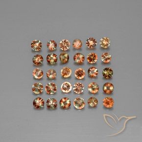 Gemme di Andalusite Multicolore naturale da 4.44 ct, Rotondo, VS