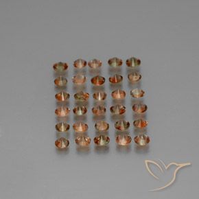 Gemme di Andalusite Multicolore naturale da 4.01 ct, Rotondo, VS