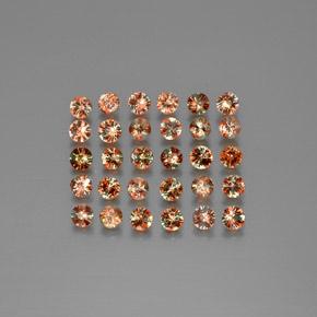 Andalusite naturale multicolore da 3,74 ct, taglio rotondo, VS