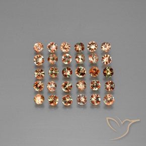 Gemme di Andalusite Multicolore naturale da 3.70 ct, Rotondo, VS