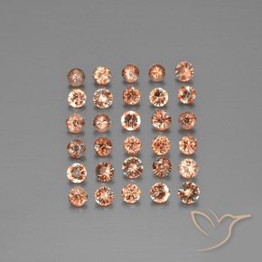 Gemme di Andalusite Multicolore naturale da 4.18 ct, Rotondo, VS