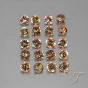 Gemme di Andalusite Multicolore naturale da 3.45 ct, Rotondo, VS