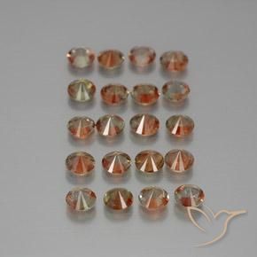 Gemme di Andalusite Multicolore naturale da 3.45 ct, Rotondo, VS