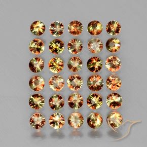 Andalusite naturale multicolore da 3,40 ct, taglio rotondo, VS
