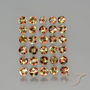Gemme di Andalusite Multicolore naturale da 4.05 ct, Rotondo, VS