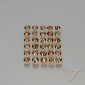 Gemme di Andalusite Multicolore naturale da 4.05 ct, Rotondo, VS