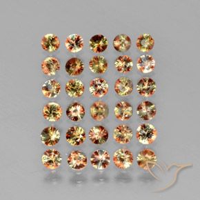 Gemme di Andalusite Multicolore naturale da 3.57 ct, Rotondo, VS