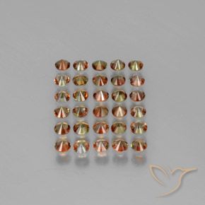 Gemme di Andalusite Multicolore naturale da 3.57 ct, Rotondo, VS
