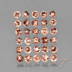 Gemme di Andalusite Multicolore naturale da 3.51 ct, Rotondo, VS