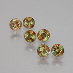 Andalusite naturale multicolore da 1,15 ct, taglio rotondo, VS
