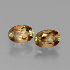 Gemme di andalusite multicolore naturale da  ct, taglio ovale, VS