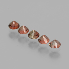 Andalusite naturale multicolore da  ct, taglio rotondo, VS