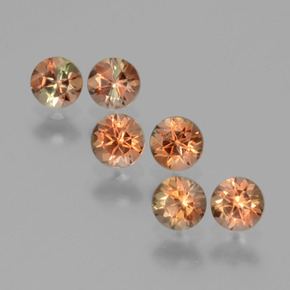 Gemme di Andalusite Multicolore naturale da 1.17 ct, Taglio rotondo, VS