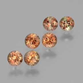 Gemme di Andalusite Multicolore naturale da 1.17 ct, Taglio rotondo, VS