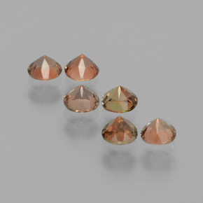 Gemme di Andalusite Multicolore naturale da 1.17 ct, Taglio rotondo, VS