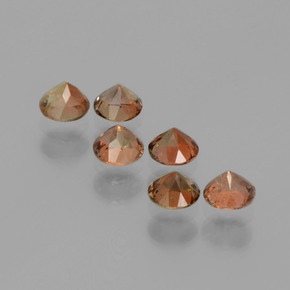 Andalusite naturale multicolore da 1,17 ct, taglio rotondo, VS