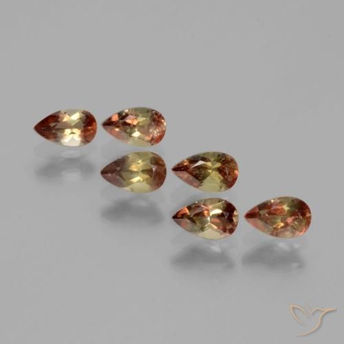 1.42ctw Naturale Multicolore Andalusite, Forma a pera, VS