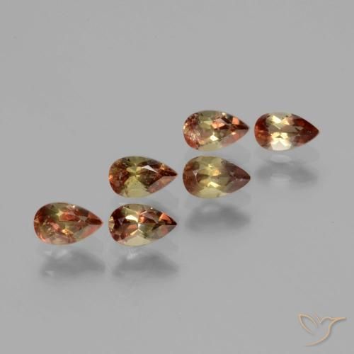 Gemme di Andalusite Multicolore naturale da 1.42 ct, Forma a pera, VS
