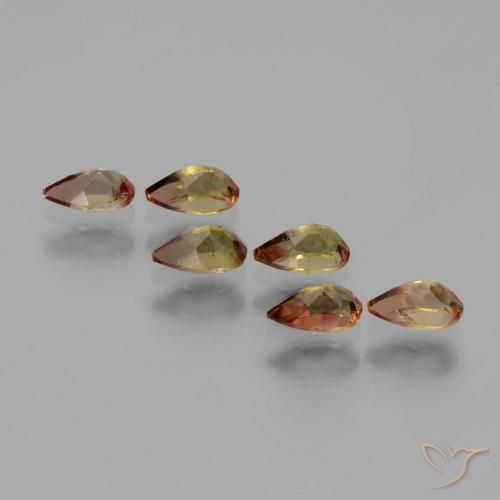 Gemme di Andalusite Multicolore naturale da 1.42 ct, Forma a pera, VS