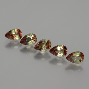 Andalusite naturale multicolore da 2,16 ct, taglio a pera, VS
