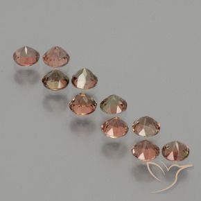 Gemme di Andalusite Multicolore naturale da 2.02 ct, Rotondo, VS
