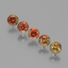 Gemme di Andalusite Multicolore naturale da 1.47 ct, Taglio rotondo, VS