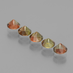 Gemme di Andalusite Multicolore naturale da 1.58 ct, Taglio rotondo, VS