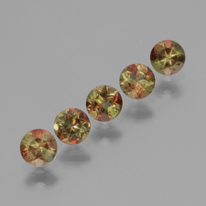 Gemme di Andalusite Multicolore naturale da 1.37 ct, Taglio rotondo, VS