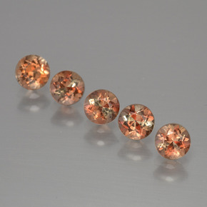 Gemme di Andalusite Multicolore naturale da 1.58 ct, Taglio rotondo, VS