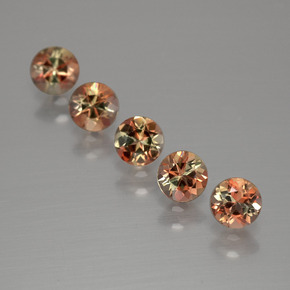 Gemme di Andalusite Arancione marroncino naturale da  ct, Taglio rotondo, VS