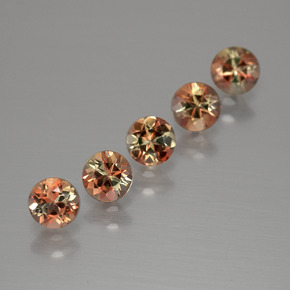 Gemme di Andalusite Arancione marroncino naturale da  ct, Taglio rotondo, VS