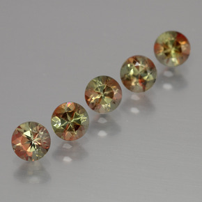 Gemme di Andalusite Multicolore naturale da  ct, Taglio rotondo, VVS-VS