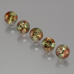 Gemme di Andalusite Multicolore naturale da  ct, Taglio rotondo, VVS-VS