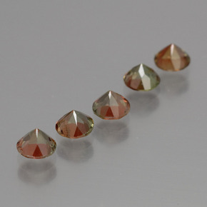 Gemme di Andalusite Multicolore naturale da  ct, Taglio rotondo, VVS-VS