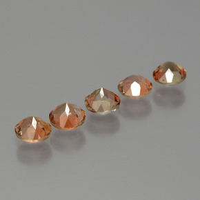 Gemme di Andalusite Arancione marroncino naturale da  ct, Taglio rotondo, VS