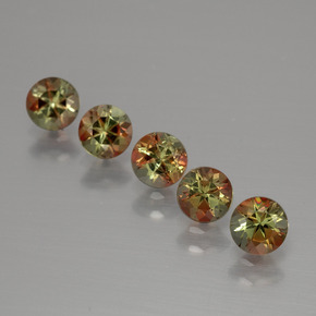 Gemme di Andalusite Multicolore naturale da  ct, Taglio rotondo, VS