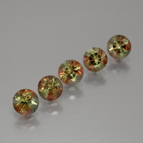 Gemme di Andalusite Multicolore naturale da  ct, Taglio rotondo, VS