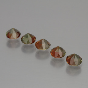 Gemme di Andalusite Multicolore naturale da  ct, Taglio rotondo, VS