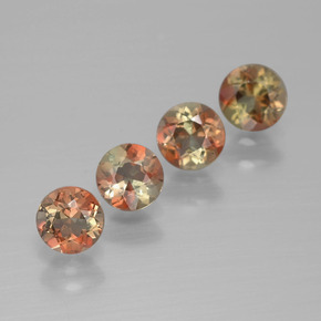 Gemme di Andalusite Multicolore naturale da 1.16 ct, Taglio rotondo, VS