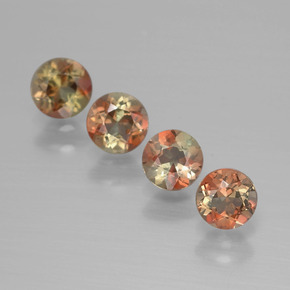 Gemme di Andalusite Multicolore naturale da 1.16 ct, Taglio rotondo, VS