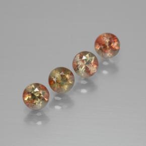 Gemme di Andalusite Multicolore naturale da 1.31 ct, Taglio rotondo, VS