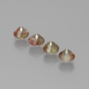 Gemme di Andalusite Multicolore naturale da 1.31 ct, Taglio rotondo, VS