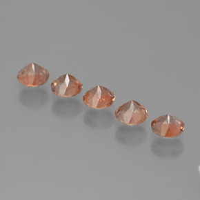 Andalusite naturale multicolore da 1,43 ct, taglio rotondo, VS