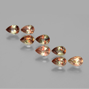 Gemme di Andalusite Multicolore naturale da  ct, Forma a pera, VS