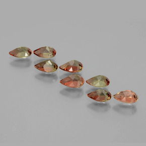 Gemme di Andalusite Multicolore naturale da  ct, Forma a pera, VS