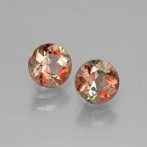 Gemme di Andalusite Multicolore naturale da  ct, Taglio rotondo, VS