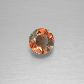 Andalusite Arancione marroncino naturale da 0.45 ct, Taglio rotondo, VS
